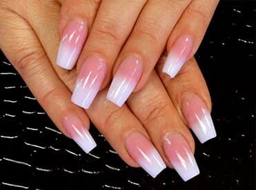 Acrilyc Nail Pink and White